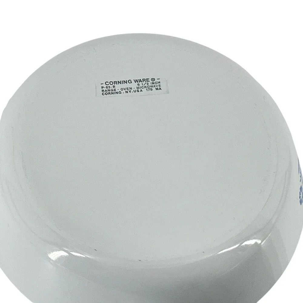 Corning Ware P-83-B Blue Cornflower 6.5 Inch Skillet Range Oven Microwave White